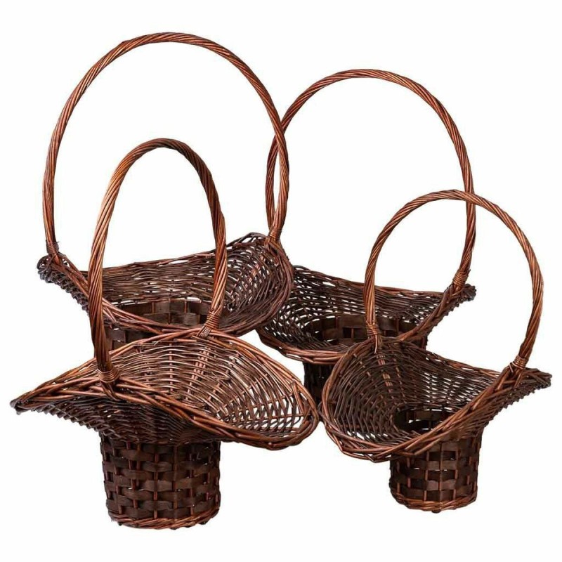 Set de basket Alexandra House Living osier Bois de saule 4 Pièces