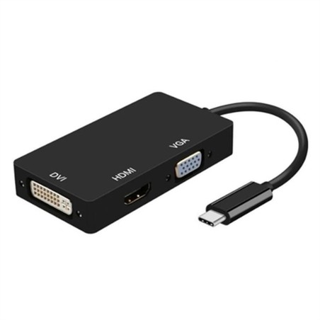 Adaptateur USB-C vers VGA/HDMI/DVI Aisens A109-0343 HDMI USB VGA USB 3.2 Noir 15 cm