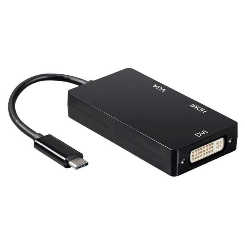 Adaptateur USB-C vers VGA/HDMI/DVI Aisens A109-0343 HDMI USB VGA USB 3.2 Noir 15 cm