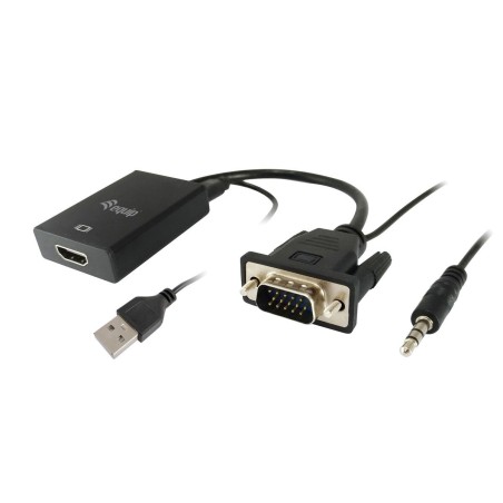 Adaptateur VGA vers HDMI avec Audio Equip 119038 Noir