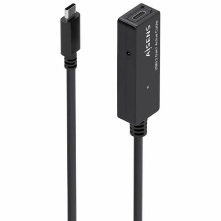 Câble USB-C vers USB-C Aisens A107-0870 10 m Noir Rallonge électrique