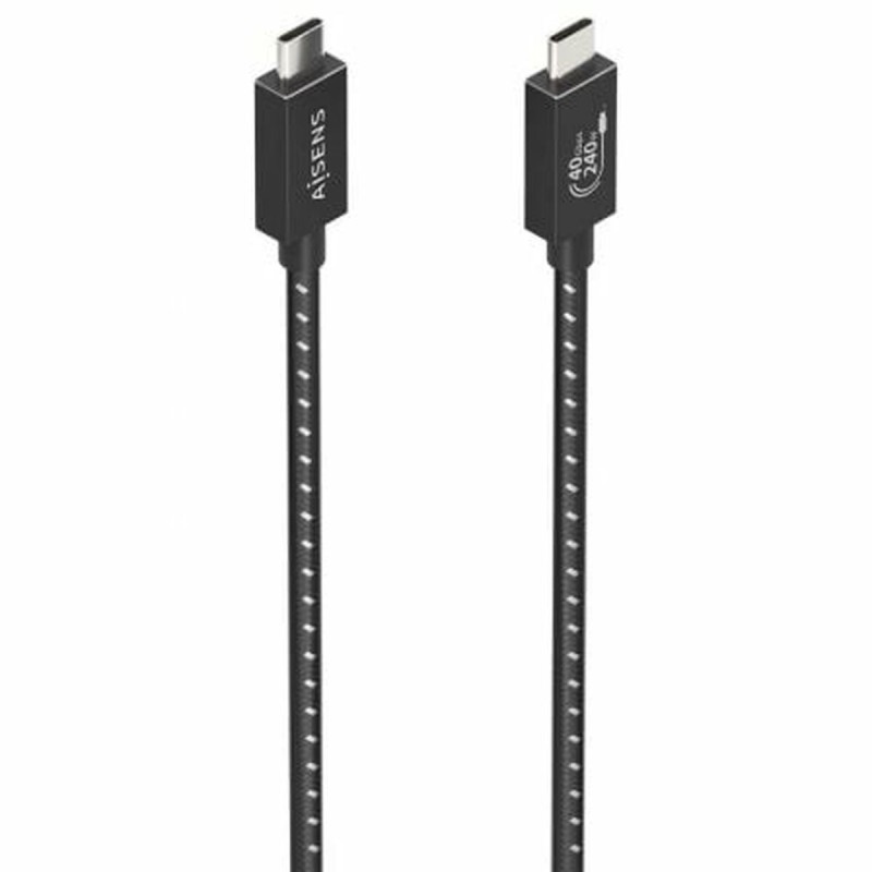 Câble USB-C vers USB-C Aisens A156-0866 Noir 50 cm