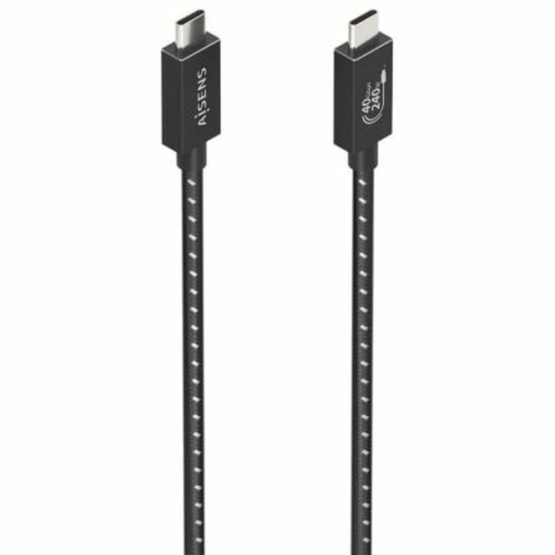 Câble USB-C vers USB-C Aisens A156-0868 Noir 1