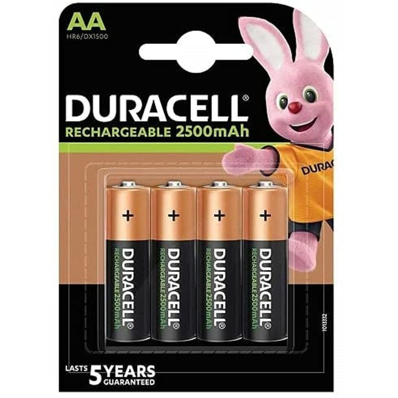 Piles Rechargeables DURACELL DURDLLR6P4B AA 1