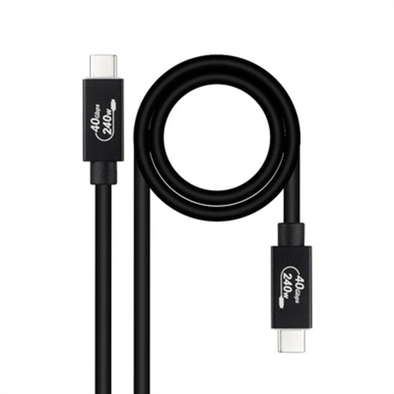 Câble USB-C NANOCABLE 10.01.5001 Noir 1 m