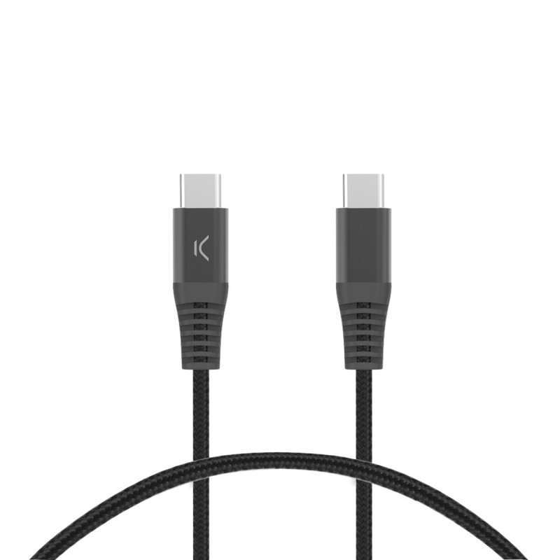 Câble USB-C vers USB-C KSIX Noir