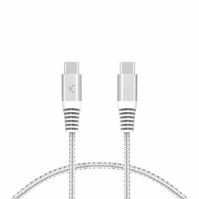 Câble USB-C vers USB-C KSIX Blanc