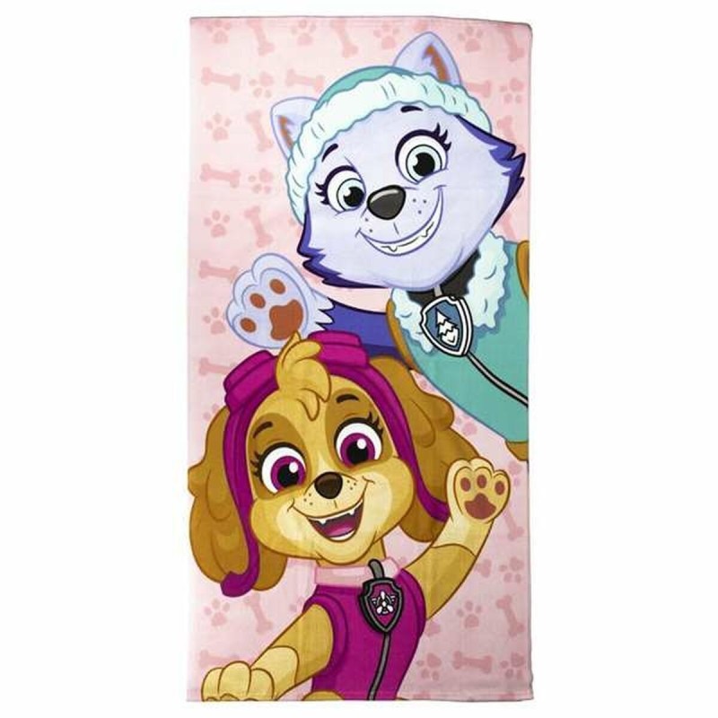 Serviette de plage The Paw Patrol Rose 70 x 140 cm Microfibre