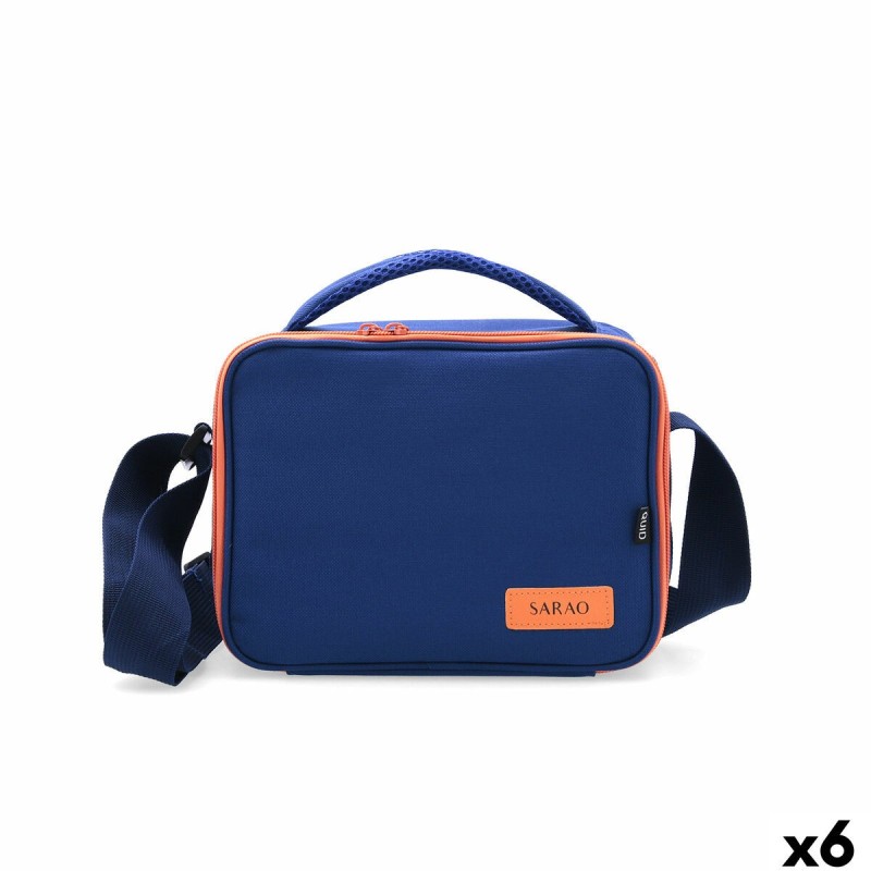 Ensemble de sac alimentaire réutilisable Quid Sarao Bleu Textile Sans BPA 21 x 16 x 14 cm (6 Unités)