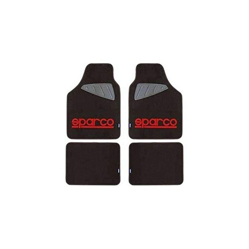 Set de tapis de voitures Sparco SPC1903 Universel Noir/Rouge (4 pcs)