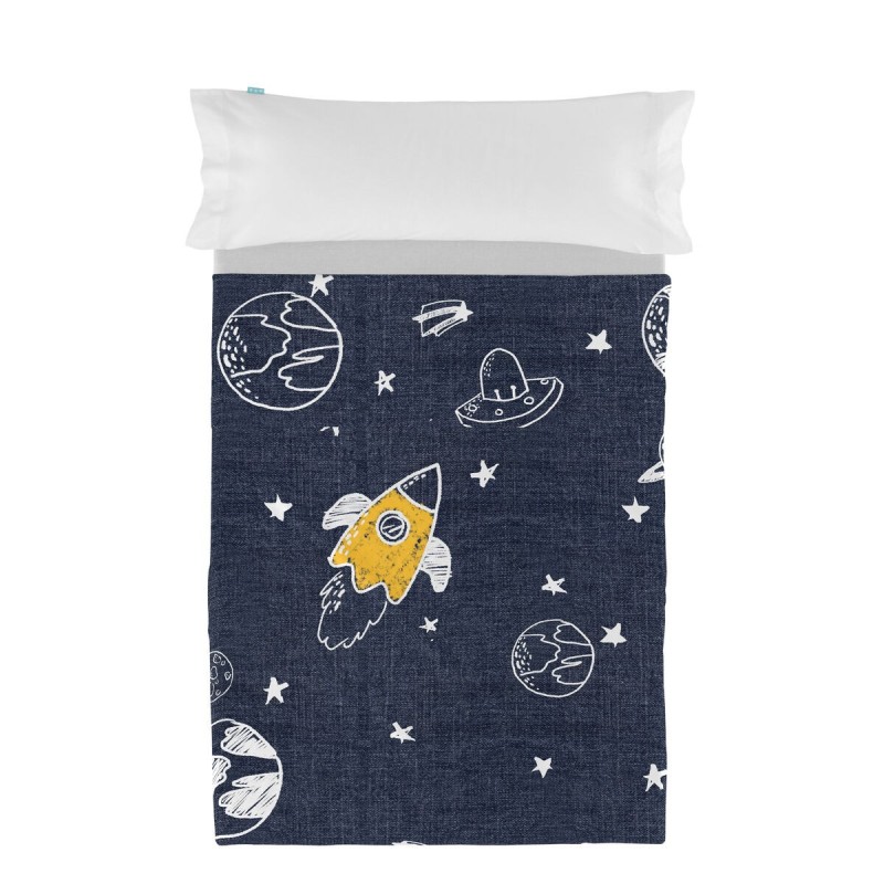 Jeu de draps HappyFriday Mr Fox Starspace Multicouleur Lit 1 persone 2 Pièces