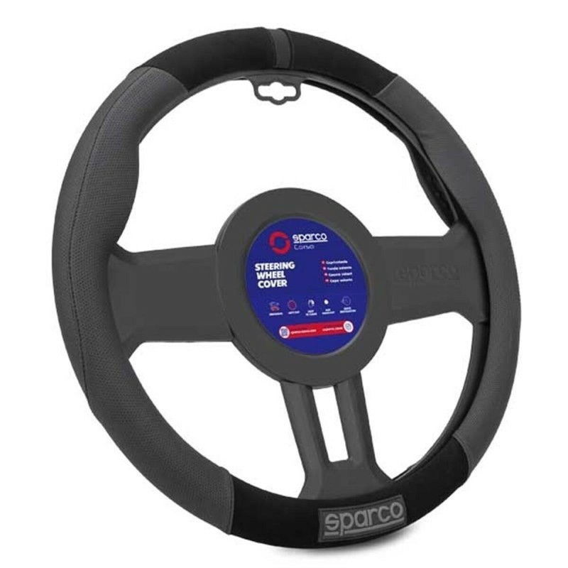 Housse pour volant Sparco SPCS130BK Noir Ø 38 cm