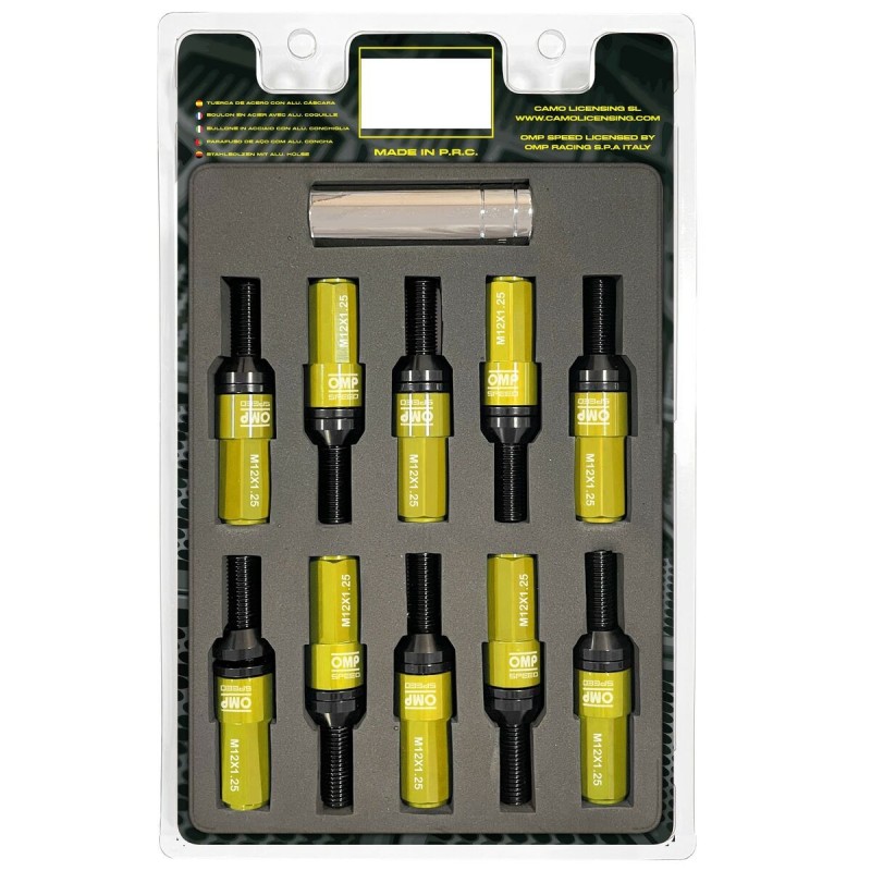 Kit de vissage OMP OMPS09971209 28 mm Jaune M12 x 1