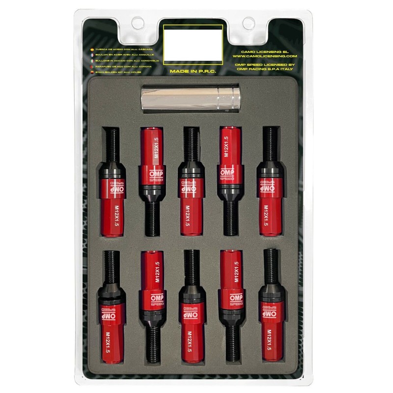 Kit de vissage OMP OMPS09981206 28 mm Rouge M12 x 1