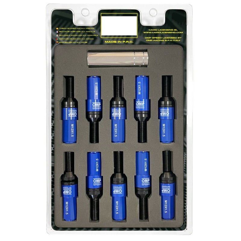 Kit de vissage OMP OMPS09981207 28 mm Bleu M12 x 1