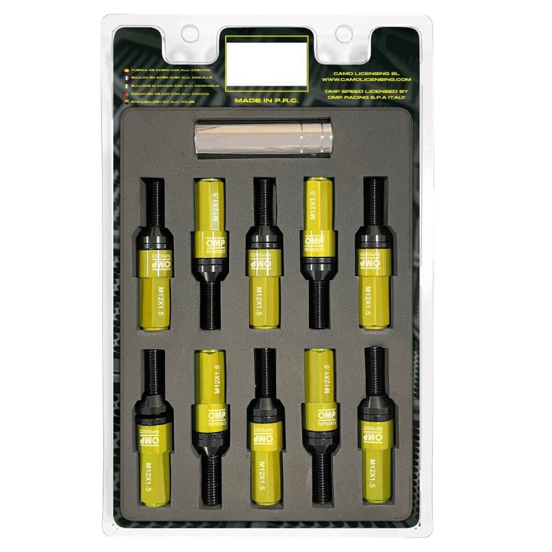 Kit de vissage OMP OMPS09981209 28 mm Jaune M12 x 1