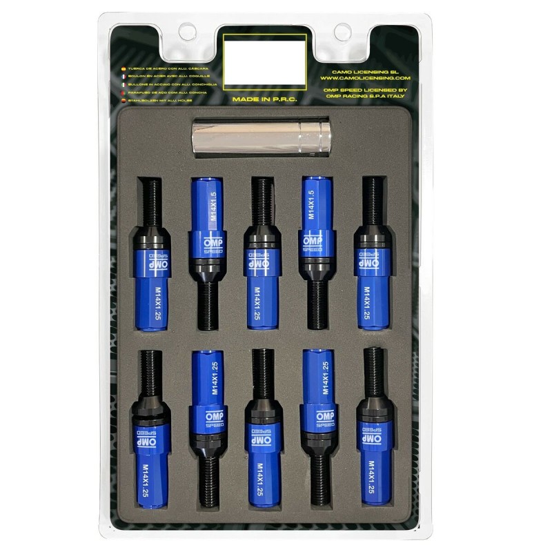 Kit de vissage OMP OMPS09971407 28 mm Bleu M14 x 1