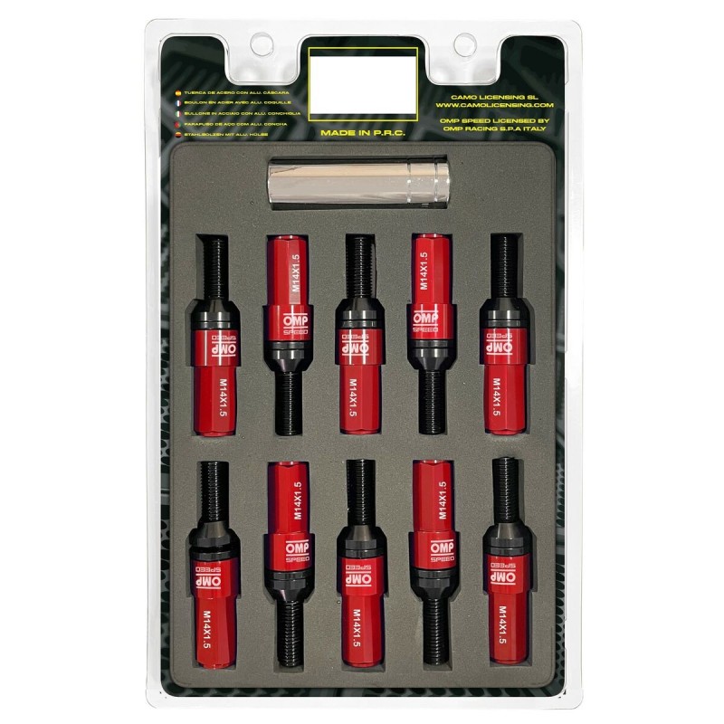 Kit de vissage OMP OMPS09981406 28 mm Rouge M14 x 1