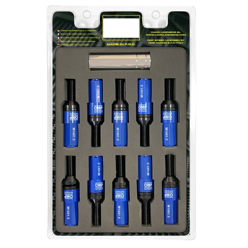 Kit de vissage OMP OMPS09981407 28 mm Bleu M14 x 1