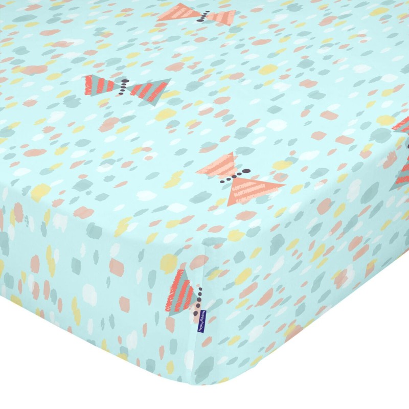 Drap housse HappyFriday MOSHI MOSHI Multicouleur 105 x 200 x 32 cm