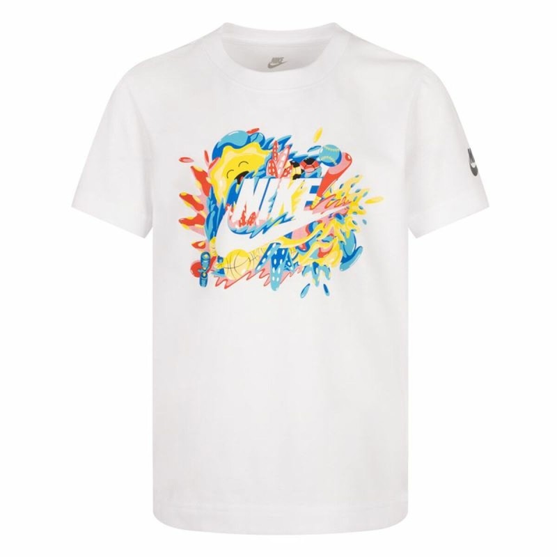 T shirt à manches courtes Enfant Nike Sport Splash  Blanc