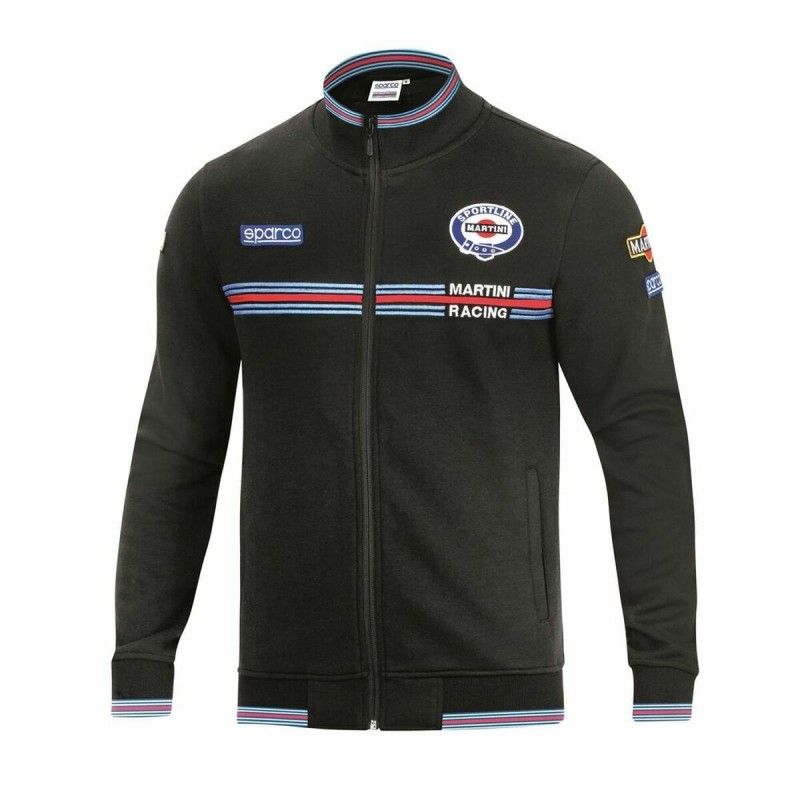 Sweat sans capuche homme Sparco Martini Racing Noir