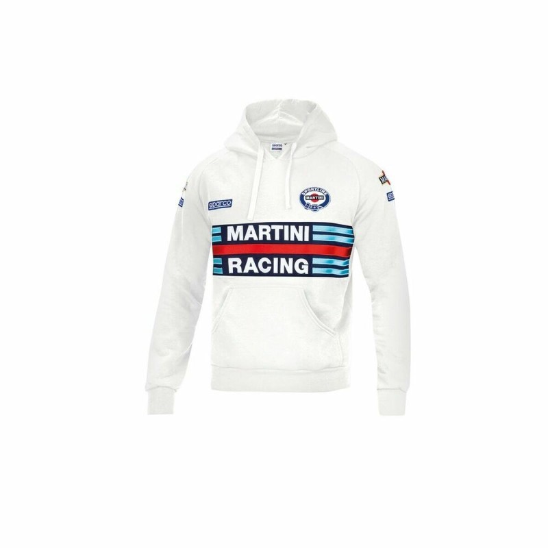 Sweat à capuche Sparco Martini Racing Coton Blanc XXL