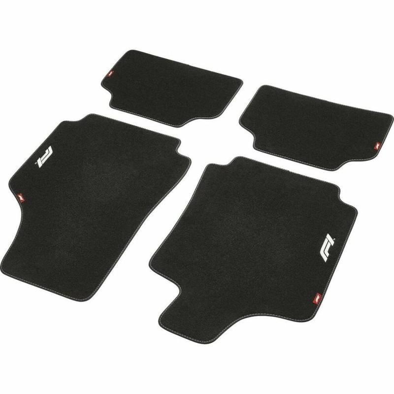 Set de tapis de voitures FORMULA 1 CM480 Noir/Blanc 4 uds