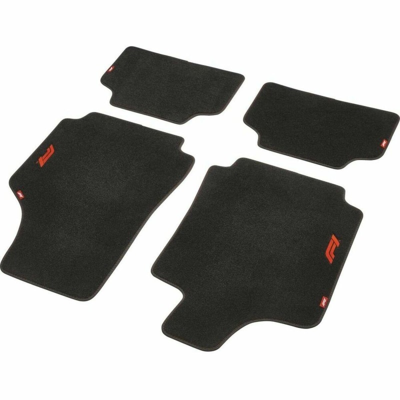 Set de tapis de voitures FORMULA 1 CM570 Noir/Rouge 4 uds