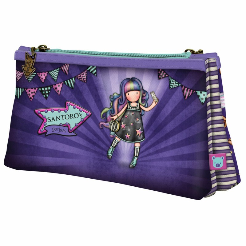 Trousse Fourre-Tout Double Gorjuss Up and away Violet (21.5 x 11