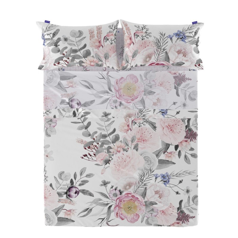 Drap HappyFriday Delicate bouquet Multicouleur 210 x 270 cm