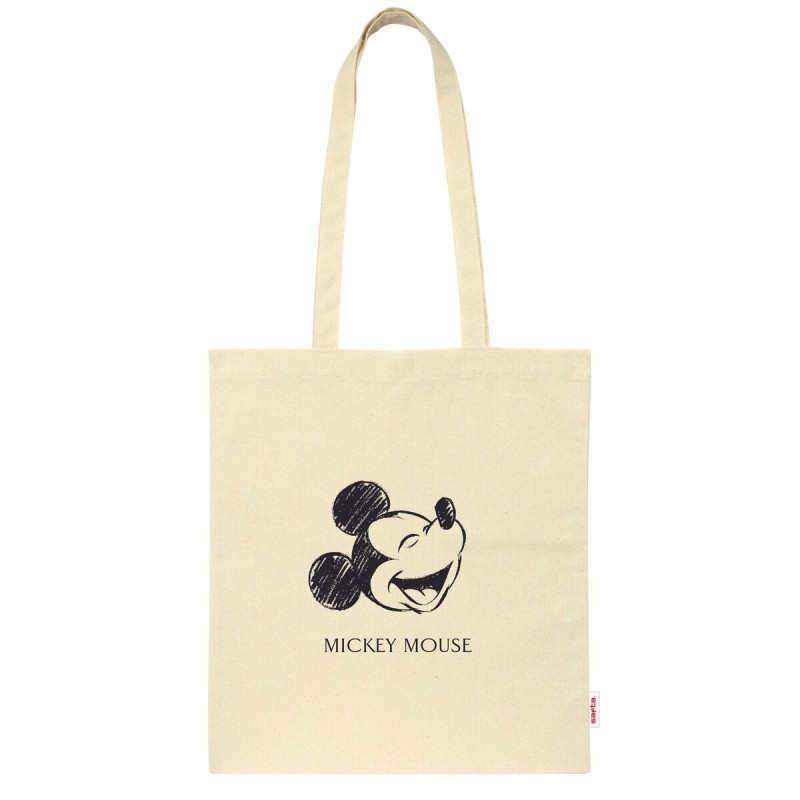 Sac en toile Mickey Mouse Clubhouse Natural Beige