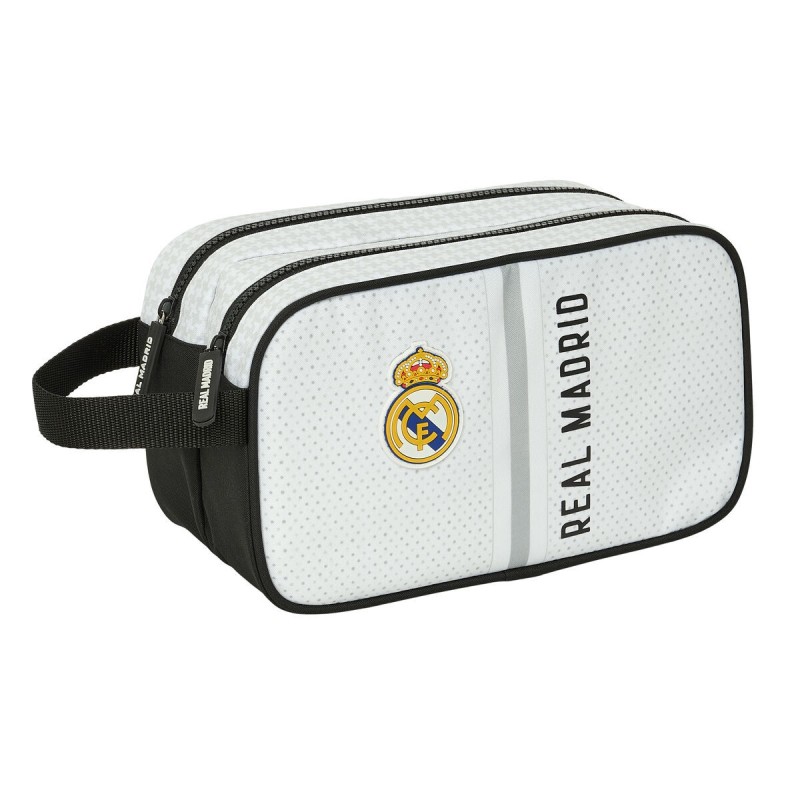 Nécessaire de Voyage Real Madrid C.F. Blanc Gris Sportif 26 x 15 x 12.5 cm