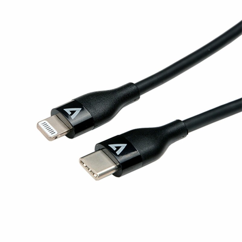 Câble USB-C vers Lightning V7 V7USBCLGT-1M Noir 1 m (1 Unité)