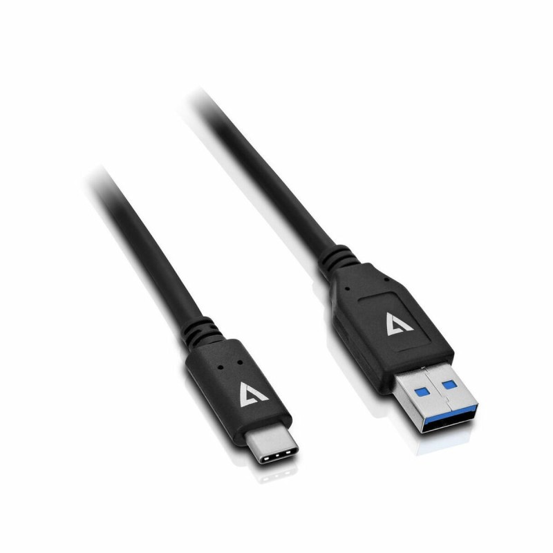 Câble USB A vers USB-C V7 V7U2C-1M-BLK-1N Noir 1 m