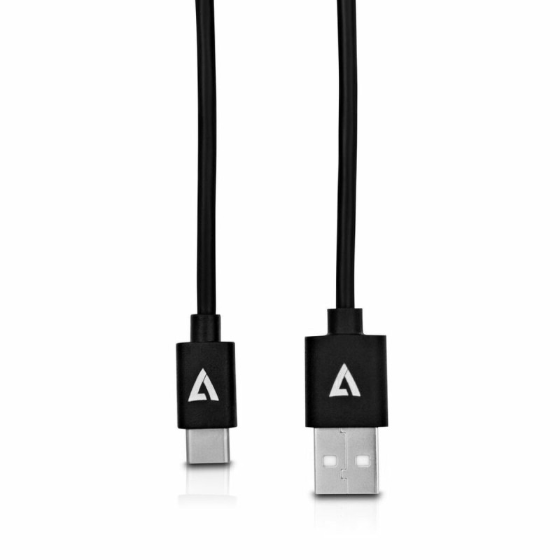 Câble USB A vers USB-C V7 V7U2AC-2M-BLK-1N Noir 2 m