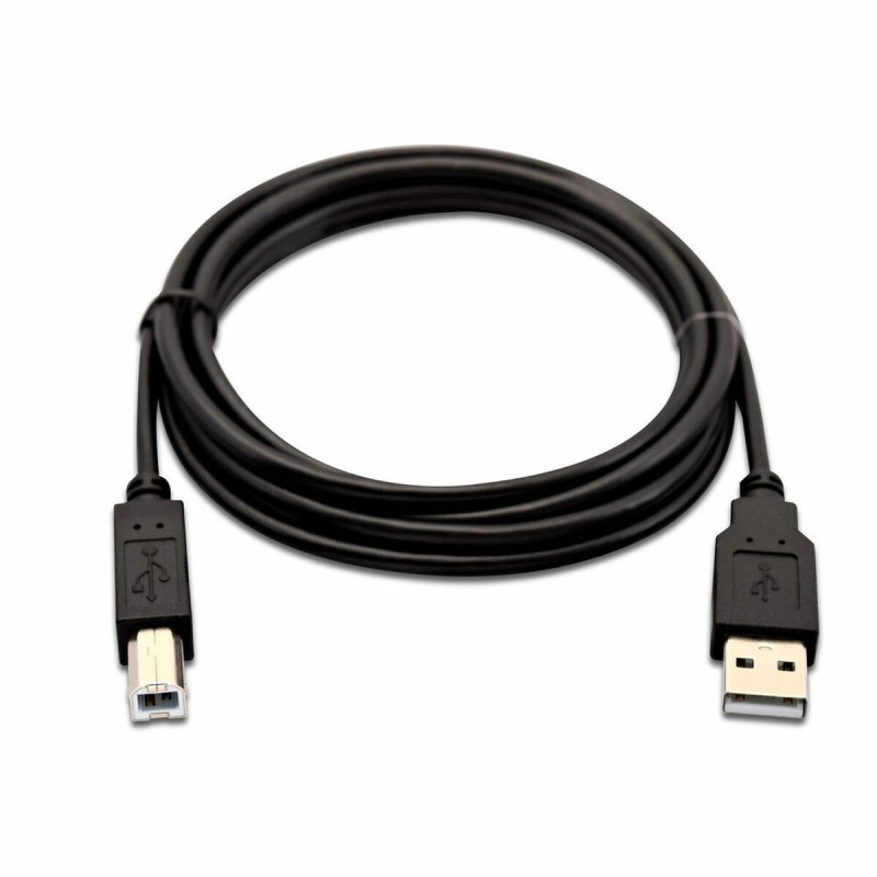 Câble USB A vers USB B V7 V7USB2AB-02M-1E Noir 2 m