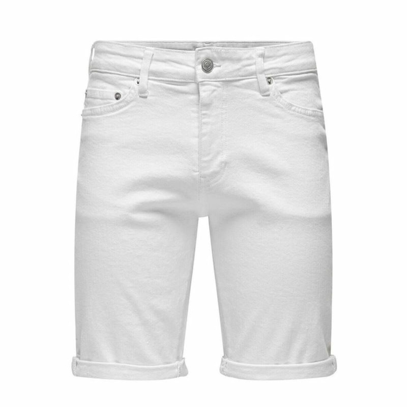 Shorts pour Hommes Only & Sons Onsply 9297 White Blanc