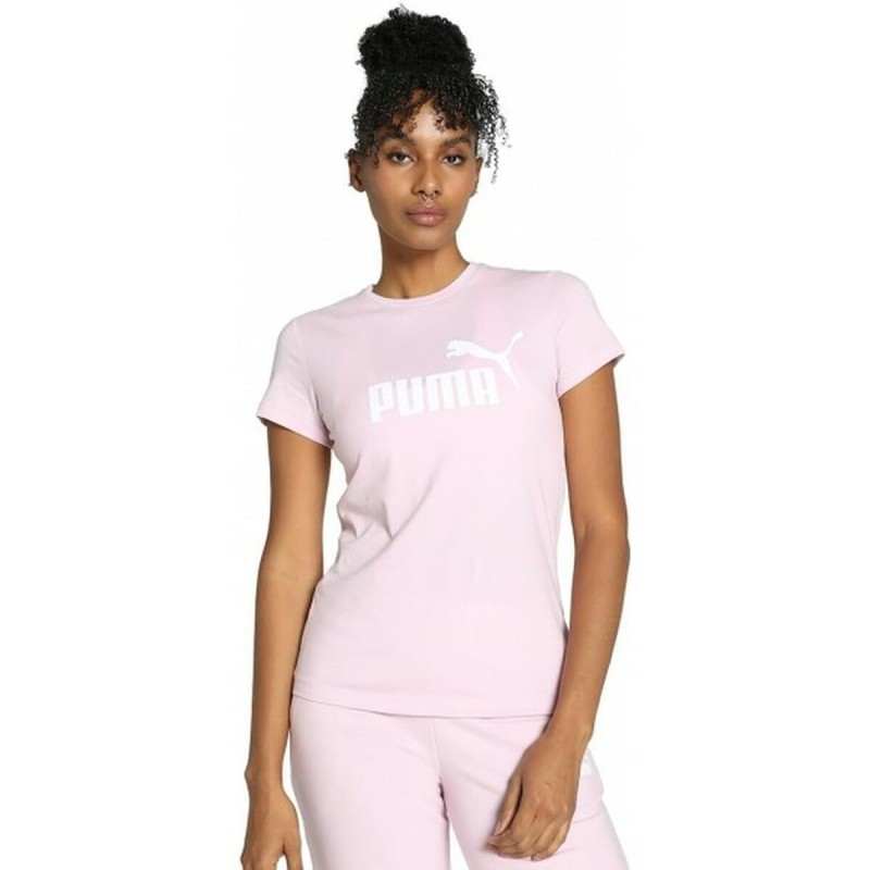 T-shirt à manches courtes femme Puma ESS LOGO TEE 586775 60 Rose