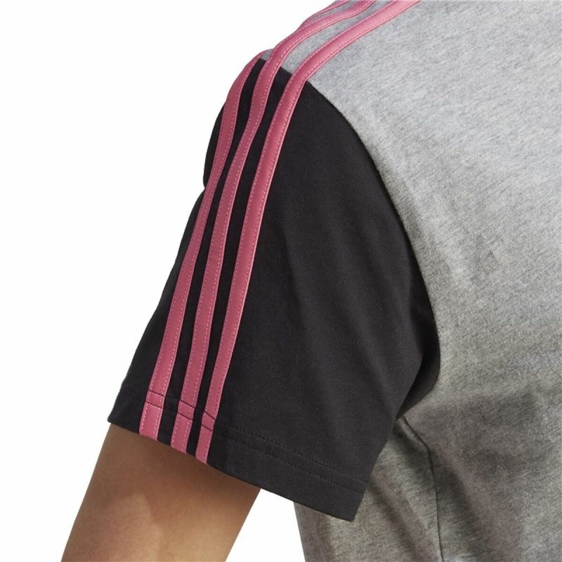 T-shirt à manches courtes femme Adidas 3S Cr Gris