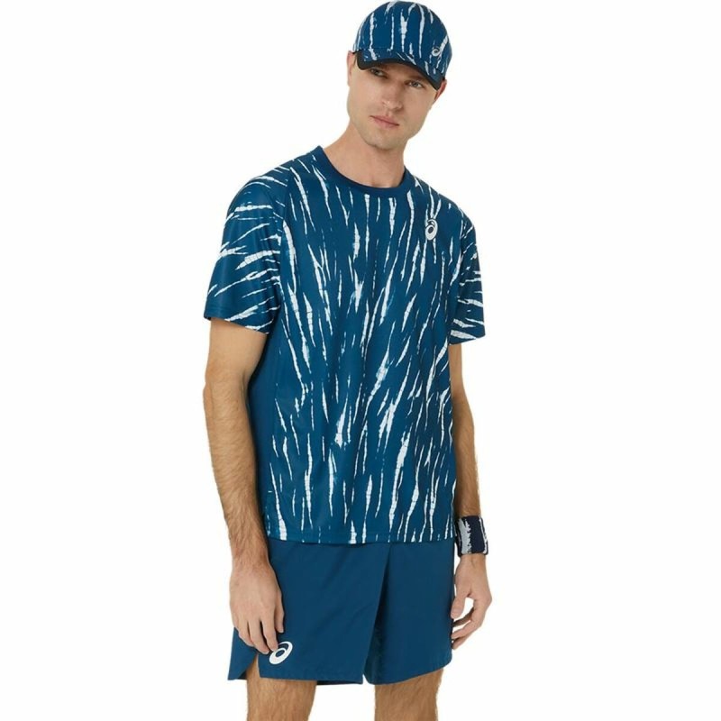 Maillot de Corps de Sport à Manches Coupe Asics Game Ss Top Bleu Tennis