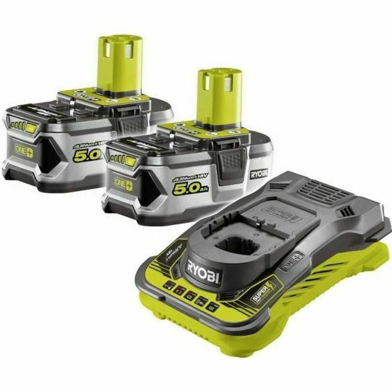 Ensemble chargeur et batterie rechargeable Ryobi RC18150-250 Litio Ion 5 Ah 18 V