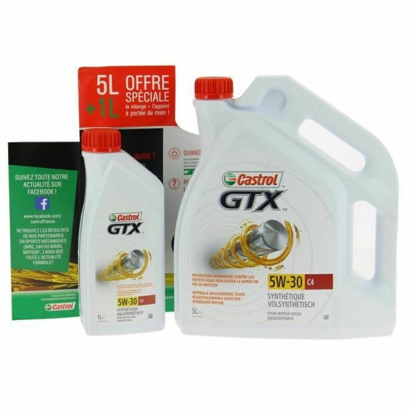 Huile de moteur pour voiture Castrol GTX 5 l + 1 l 5W30