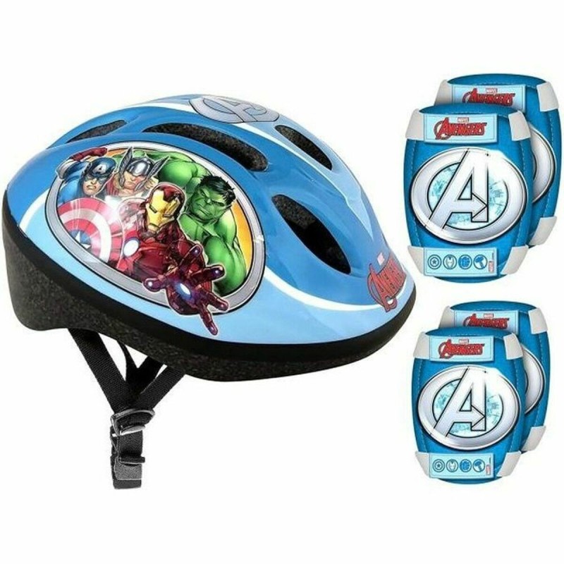 Kit Casque et Genouillères Stamp AVENGERS