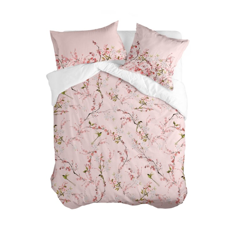 Housse de Couette HappyFriday Chinoiserie rose Multicouleur 180 x 220 cm