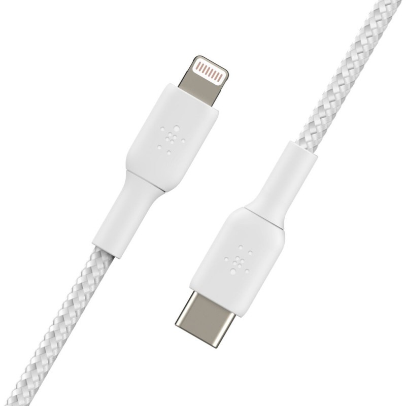 Câble USB-C vers Lightning Belkin CAA004BT1MWH Blanc 1 m