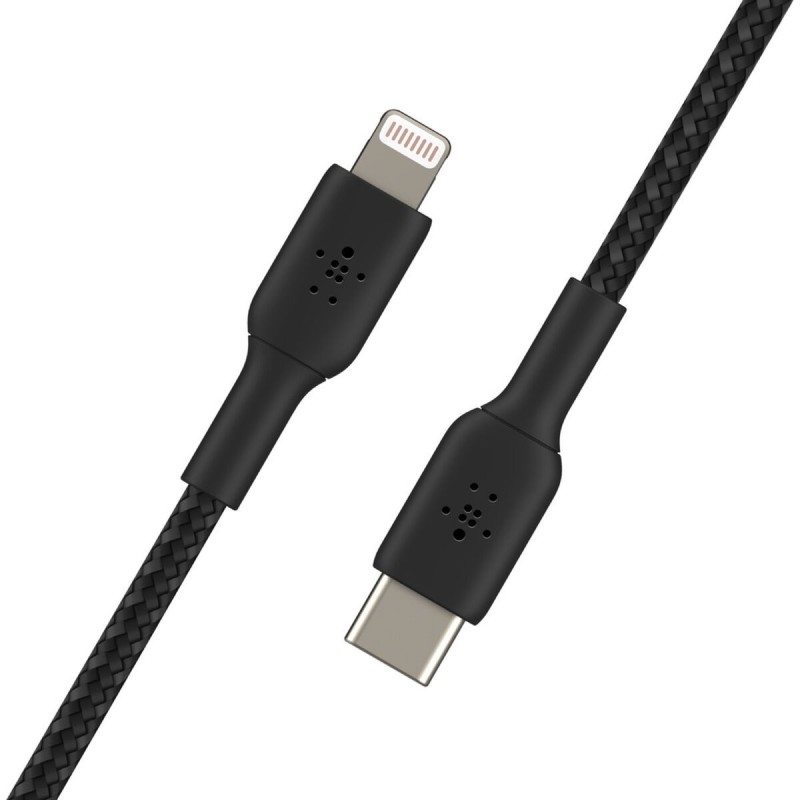 Câble USB-C vers Lightning Belkin CAA004BT2MBK 2 m Noir