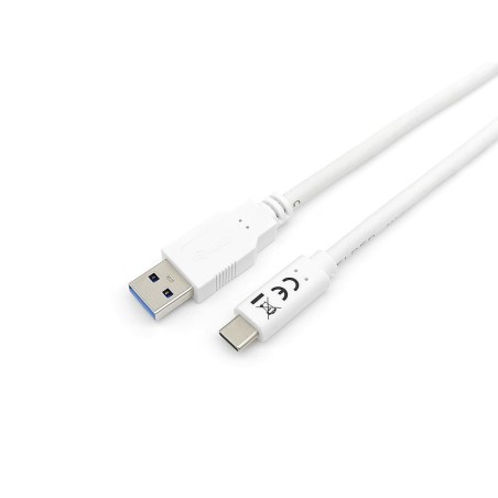 Câble USB A vers USB-C Equip 128363 Blanc 1 m