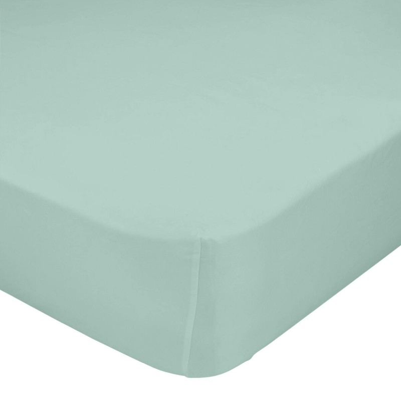 Drap housse HappyFriday Basic Menthe 90 x 200 x 32 cm