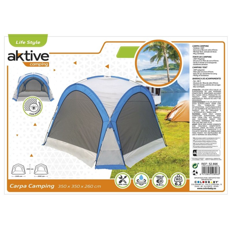 Tente de Plage Aktive Moustiquaire De Camping 350 x 260 x 350 cm